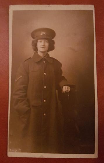 Female Wearing West Yorkshire Greatcoat & Cap