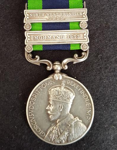 India General Service Medal 2 Clasps