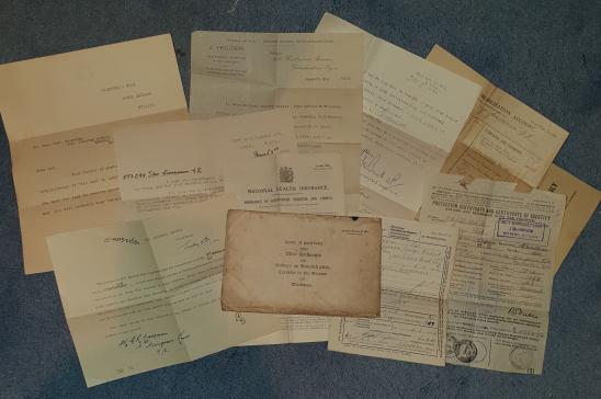 WW1 Demolilization papers and others